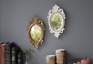 카라멜샵 로라 엔틱거울 (2color) 골드거울 화이트거울